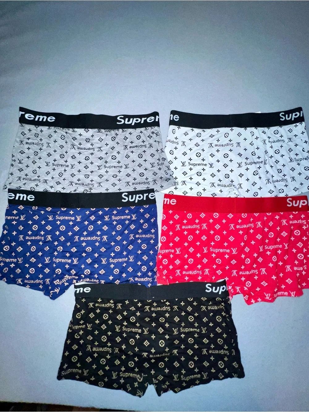 Supreme x LV Monogram Boxer Briefs Lot of 5 Men's XXL Read Description